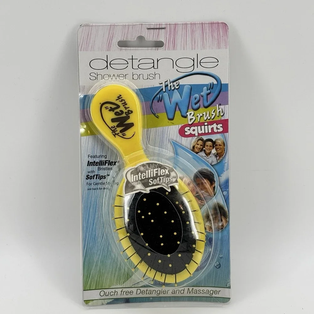 Wet Brush Original Detangler Hair‎ Brush Mini Yellow Travel Size Kids